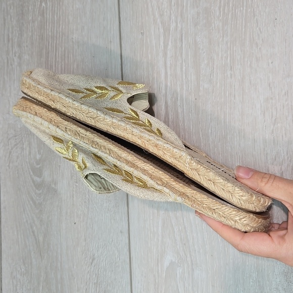 Soludos By Anthropologie Women Espadrille Boho Hobo Mule Shoes Flats Sz 8 - Picture 7 of 11